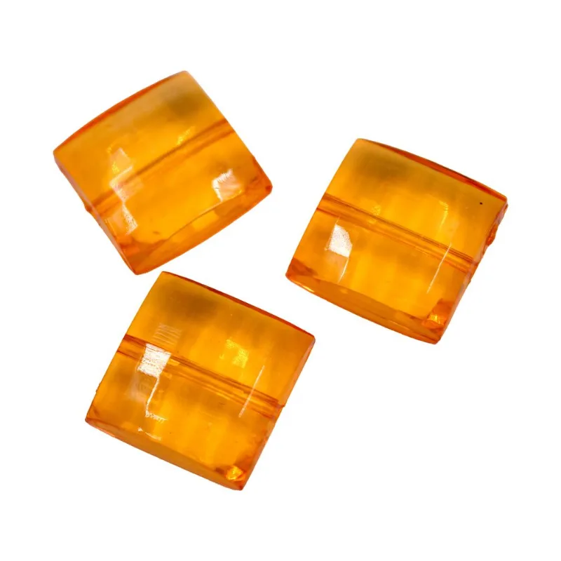 Pastilha Quadrada Passante 20Mm Em Acrilico Com 500Gr 208 - Laranja