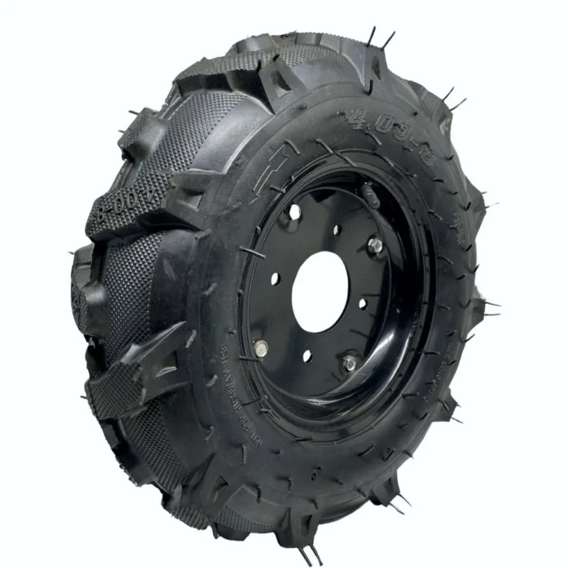 Roda Com Pneu 4.00-8" Para Motocultivadores Gasolina E Diesel