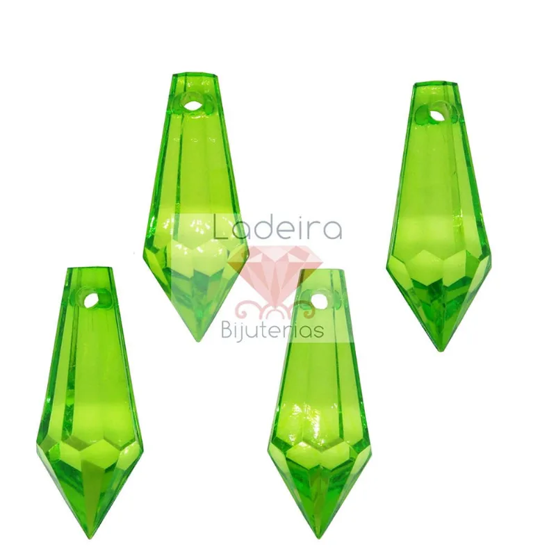 PONTEIRA PIRULITO 14X37MM EM ACRILICO COM 500GR 034 - Verde Bandeira 20
