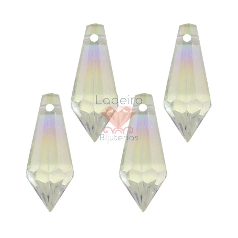 Ponteira Acrilica Ab Pirulito 37X14mm 500Gr 079 - Cristal Ab 079