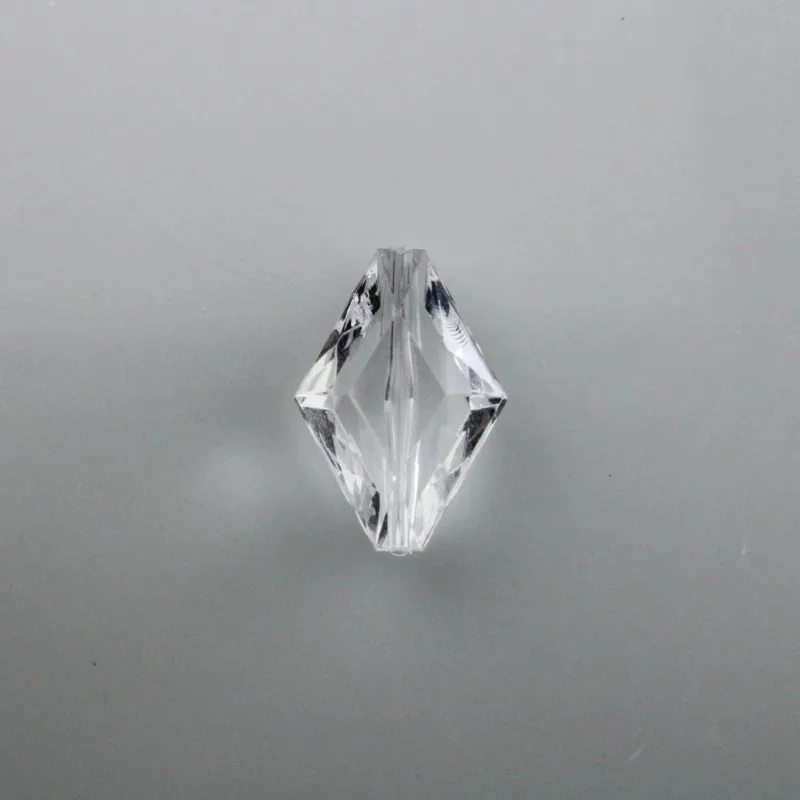 Losango Sextavado Passante 20X28mm Em Acrilico Com 500Gr Cristal Transparente