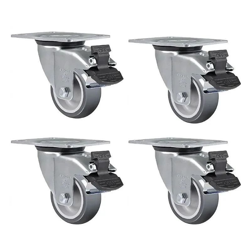 Rodizio Giratório Pvc 3 Pol Até 60kg Com Freio Gl312bp Schioppa