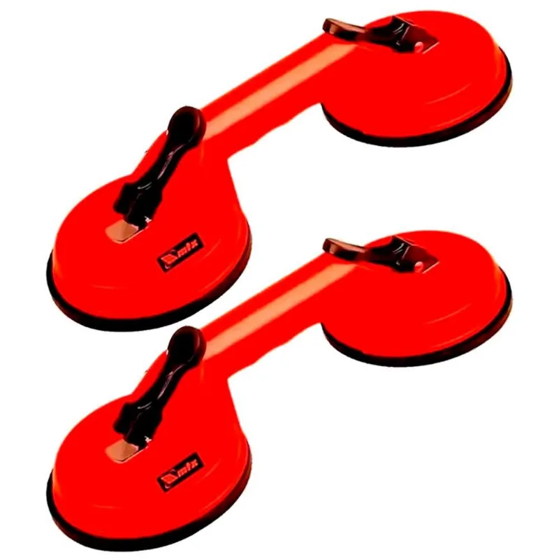 Ventosa Dupla Para Vidro Capacidade Até 80kg Por Ventosa Com 2 Unidades Mtx