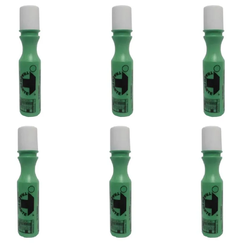 Kit Com 6 Marcadores Industriais 3mm Verde 60ml M26-vd60-3 Baden-verde