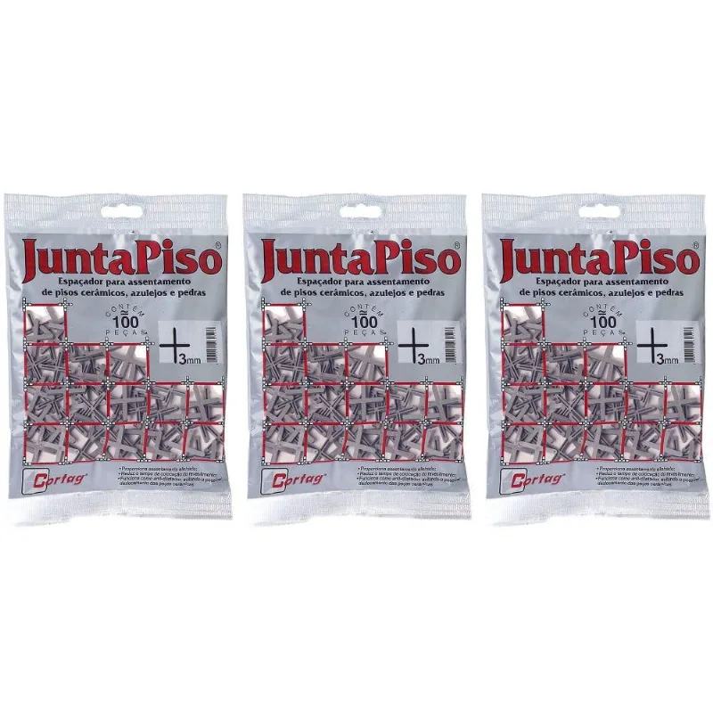 Espaçador Junta Piso 3 Mm Com 300 Unidades 60510 Cortag