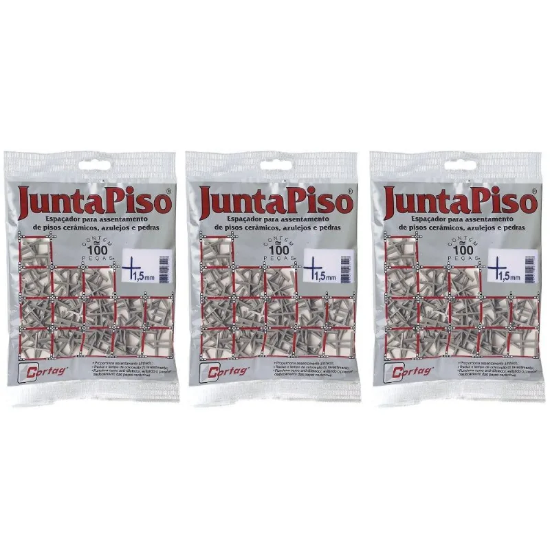 Espaçador Junta Piso 1,5 Mm Com 300 Unidades 60555 Cortag
