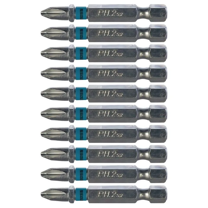 Bits Phillips 1/4 Pol 50 Mm Ph2 Com 10 Peças Gross
