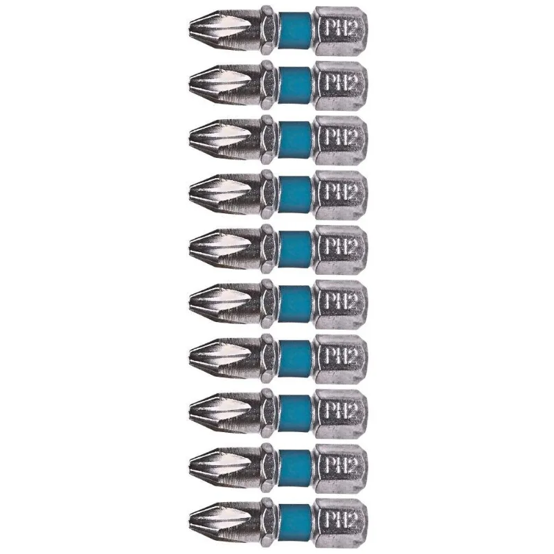 Bits Curto Phillips 1/4 Pol 25 Mm Ph2 Com 10 Peças Gross