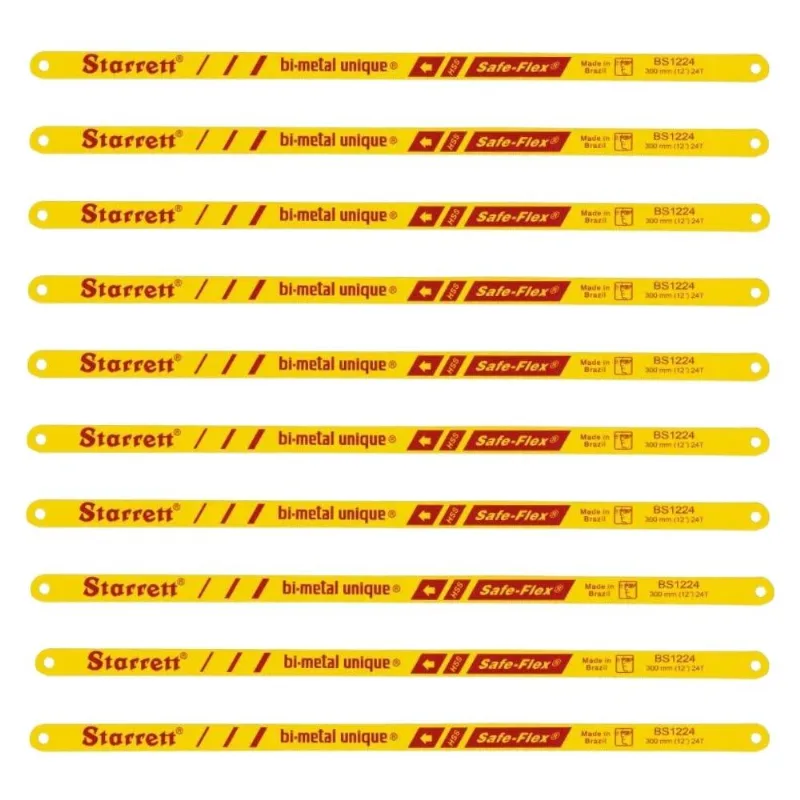 Lâmina Serra Manual 12 Pol Bimetal 24 Dentes Com 10 Unidades 1224 Starrett