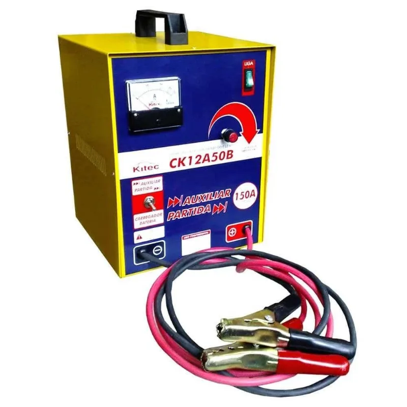 Carregador De Bateria 50ah 12v Com Chave Ck12a50b Kitec