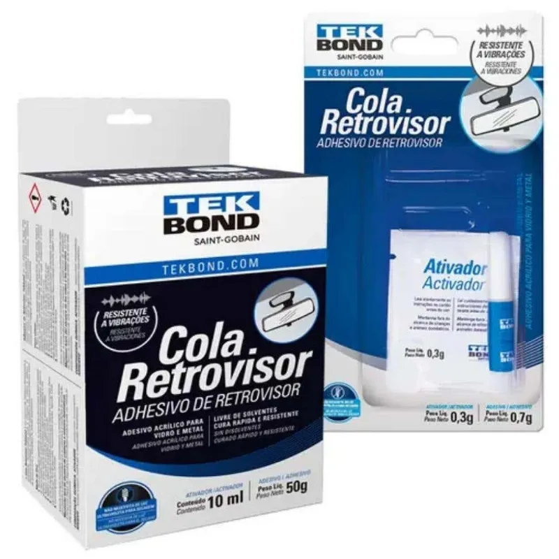 Cola Adesivo Para Retrovisor 10ml / 50g Tekbond