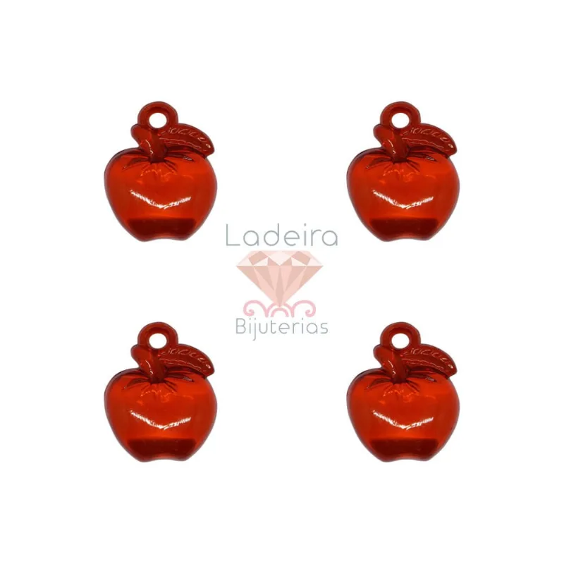 Pingente Maça 18X36mm Em Acrilico Com 500Gr 911 - Vermelho 254