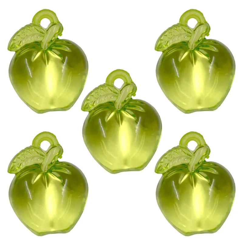 Pingente Maça 18X36mm Em Acrilico Com 500Gr 035 - Verde Claro