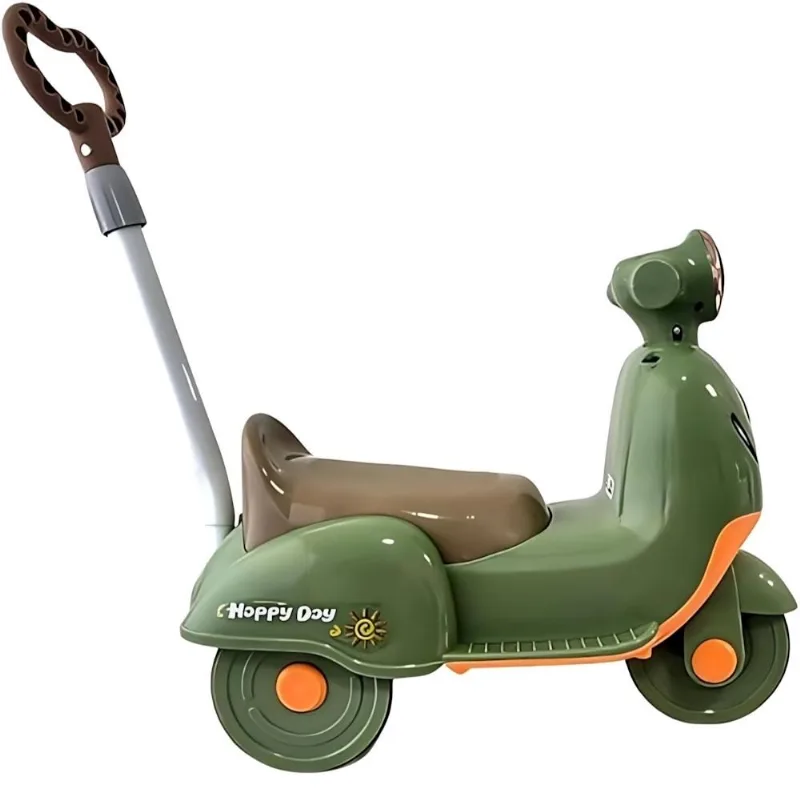 Triciclo Scooter Infantil Com Haste De Empurrar Bubbly Q1 Verde Bang Toys-verde