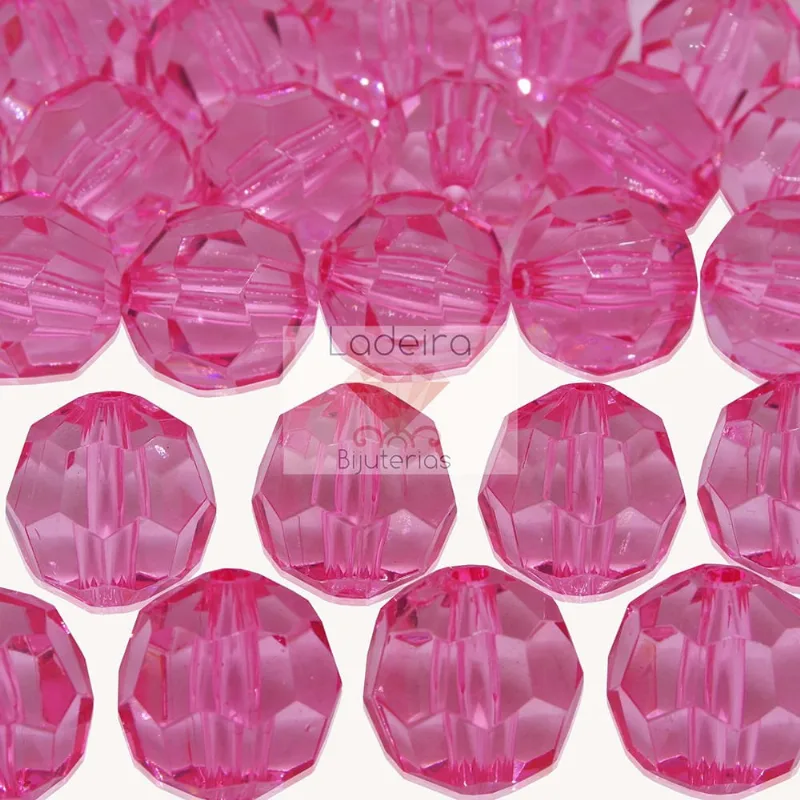 Bola Sextavada Passante 22MM em Acrilico com 500GR 004 - Rosa 04