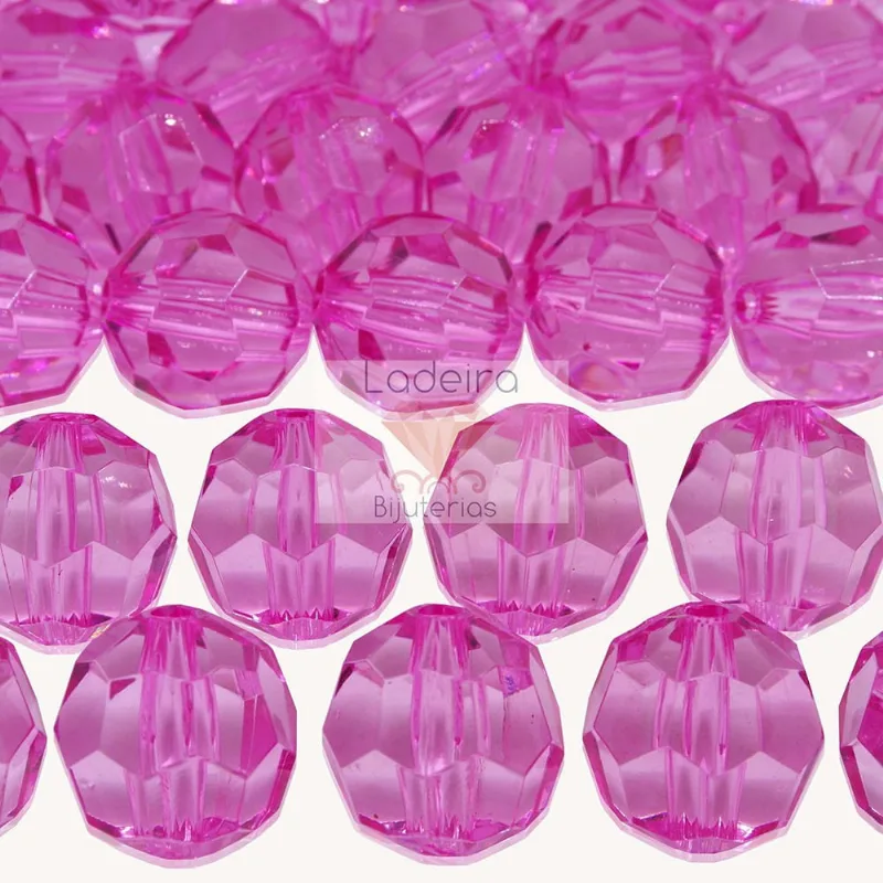 Bola Sextavada Passante 22MM em Acrilico com 500GR 007 - Rosa Pink