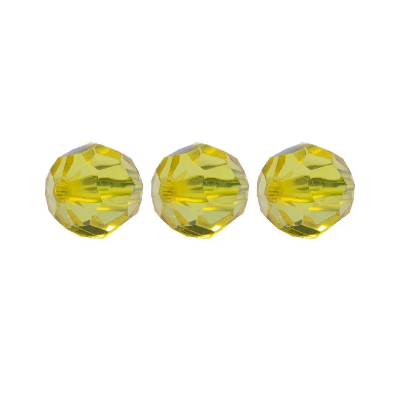 Bola Sextavada Passante 22MM em Acrilico com 500GR 022 - Amarelo 22