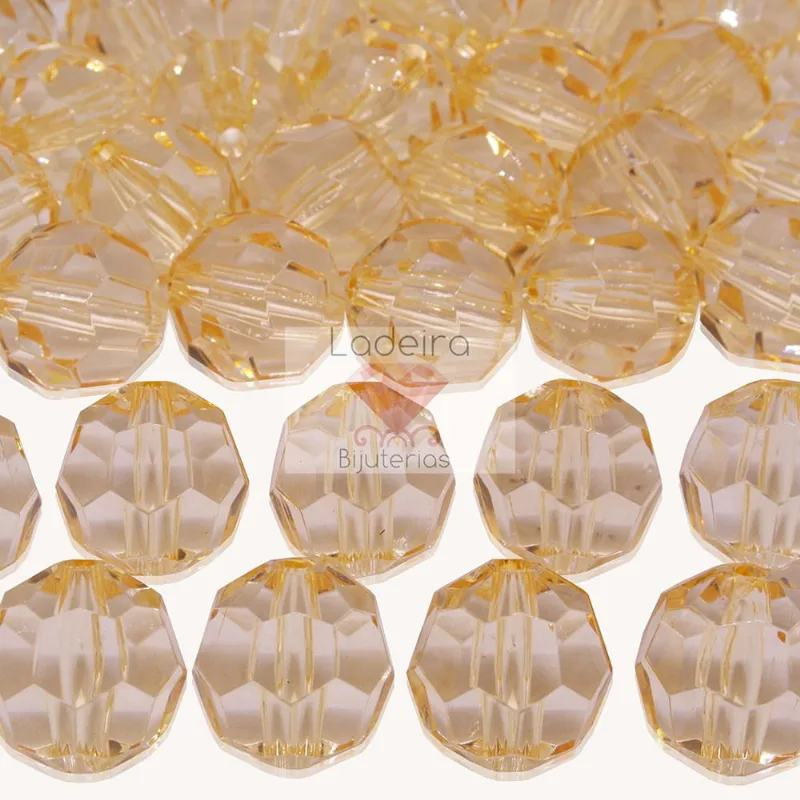 Bola Sextavada Passante 22MM em Acrilico com 500GR 0610 - Bege 0610