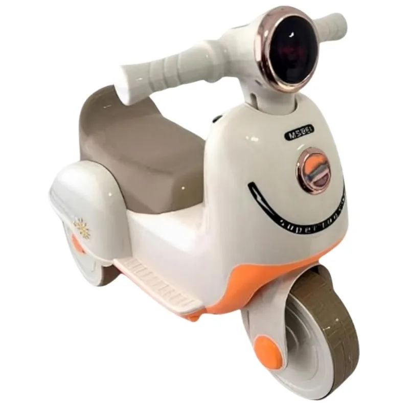 Triciclo Scooter Bubbly 25kg Com Haste Empurrar Bege Bang Toys
