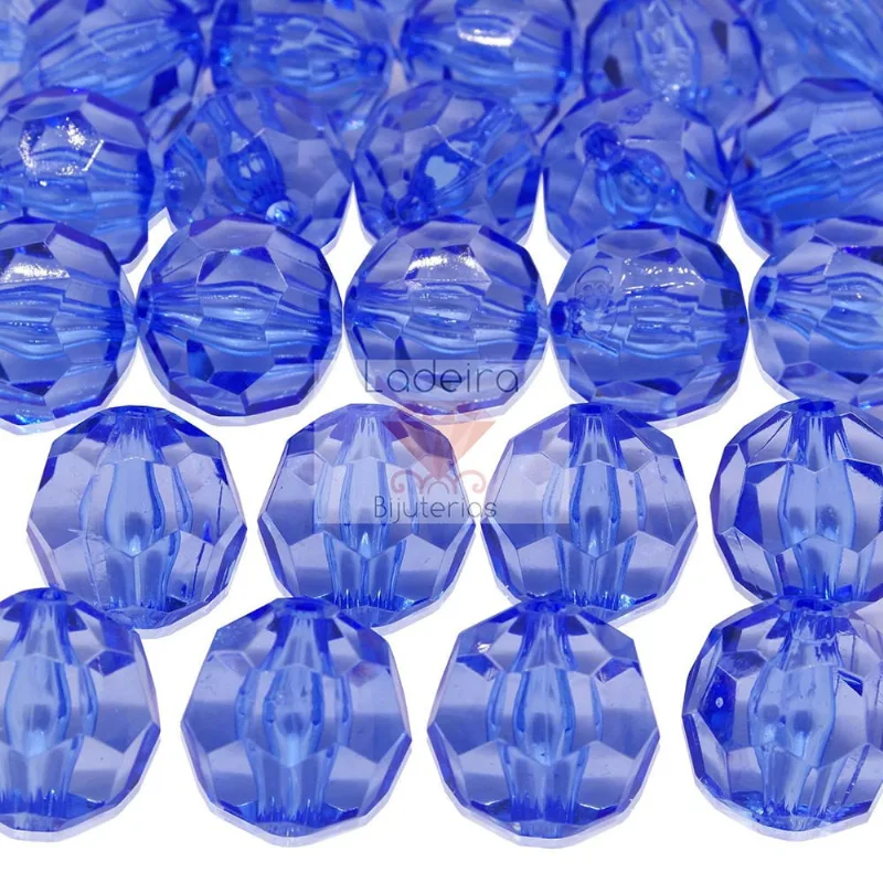 Bola Sextavada Passante 18MM em Acrilico com 500GR 042 - Azul 42