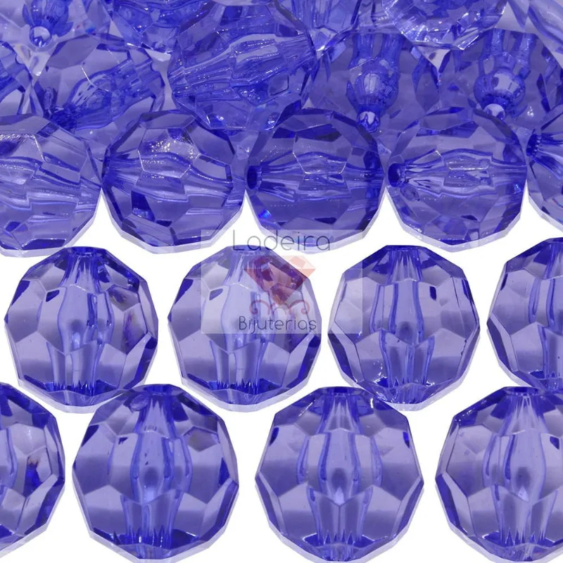 Bola Sextavada Passante 20MM em Acrilico com 500GR 042 - Azul 42