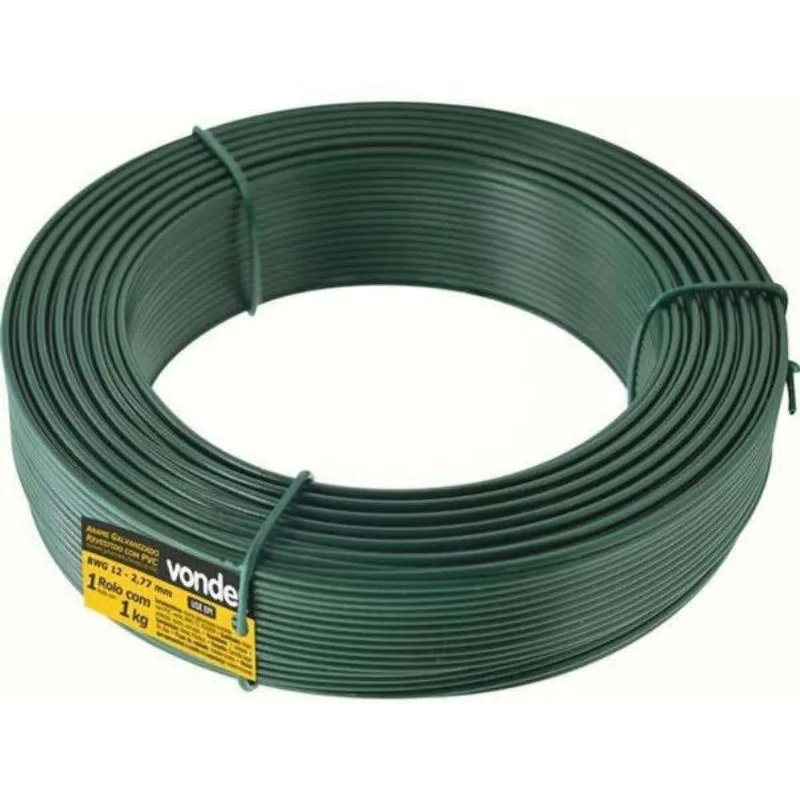 Arame Revestido Com Pvc Verde 1kg Bwg12 Vonder