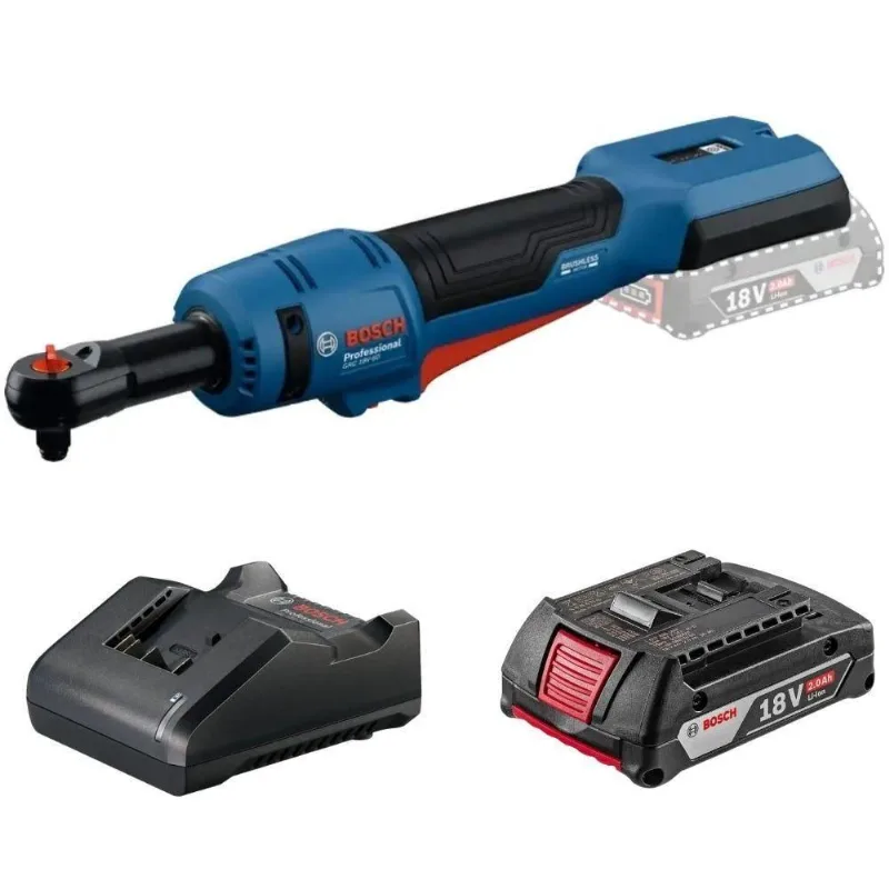 Chave Catraca A Bateria GRC 18V-60 Com Torque 60 Nm E 3 Modos HMI Inox Bosch Com Carregador