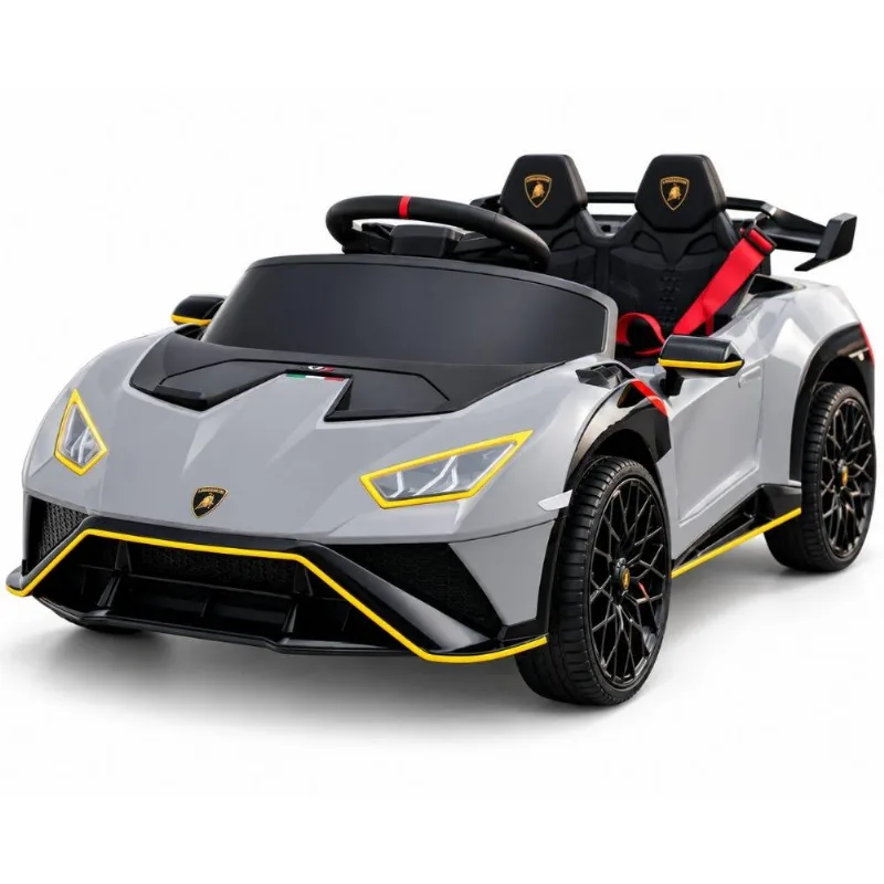 Carrinho Elétrico Infantil Lamborghini Vision Gran 12v Bang Toys Cinza