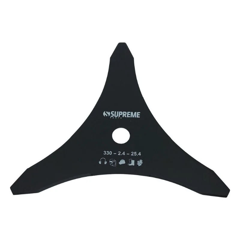 Faca Lâmina 3 Ponta Roçadeira 330mm Furo 1" 25,4mm Esp 2,4mm