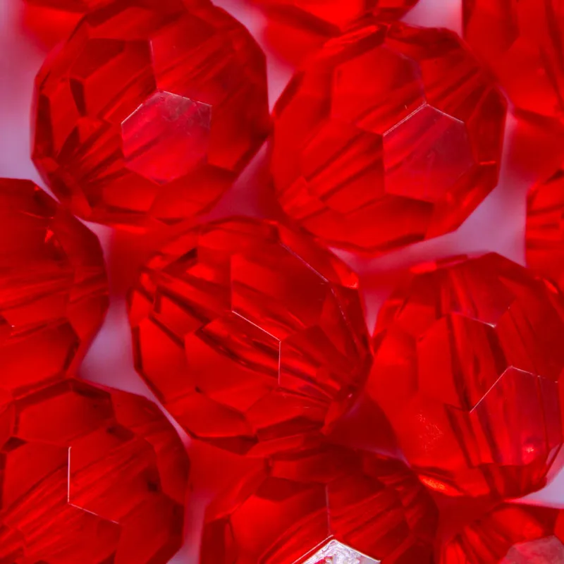 BOLA SEXTAVADA PASSANTE 30MM ACRILICO COM 500GR 012 - Vermelho 12