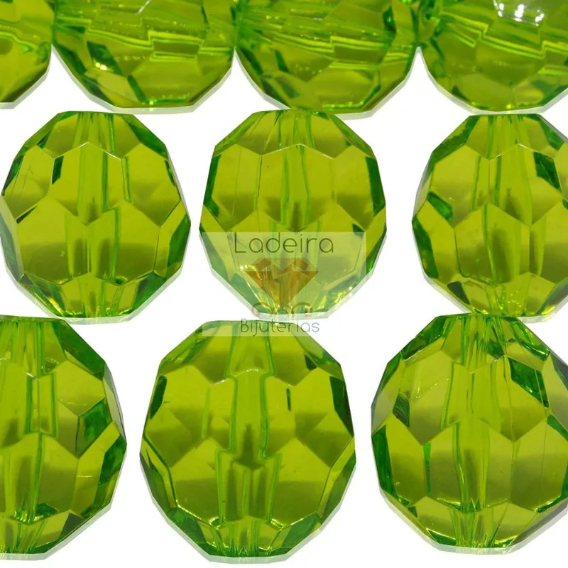 BOLA SEXTAVADA PASSANTE 30MM ACRILICO COM 500GR 036 - Verde 036