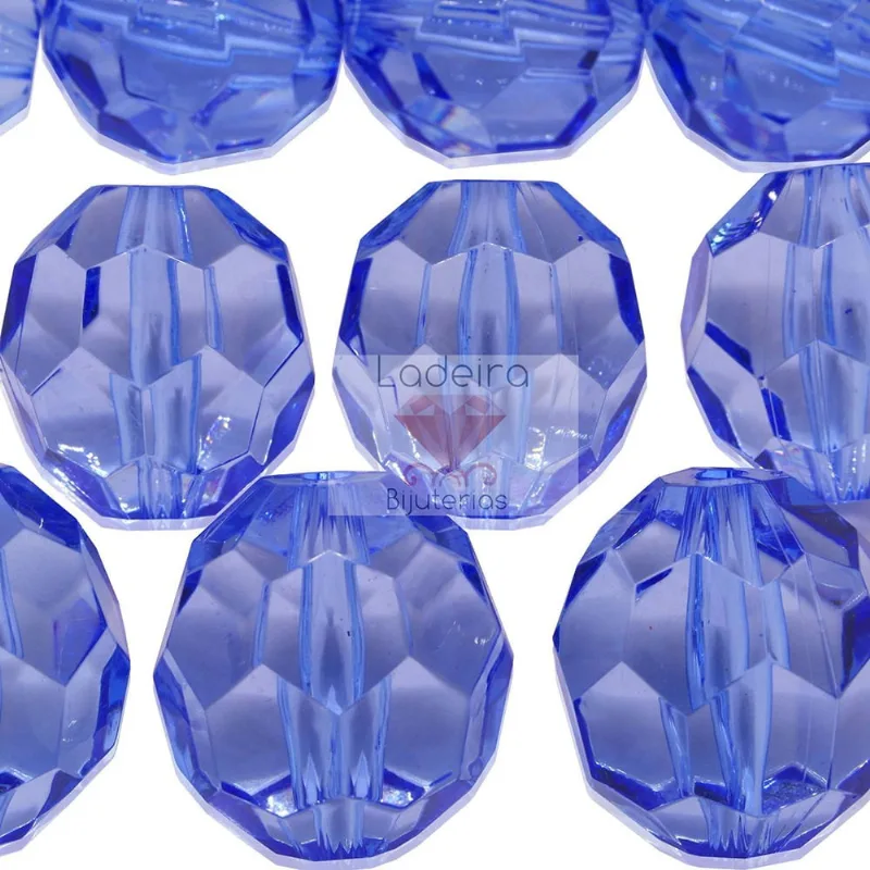BOLA SEXTAVADA PASSANTE 30MM ACRILICO COM 500GR 042 - Azul 42