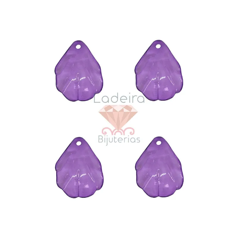 Petala Trabalhada De Acrilico 27X20mm 500G 048 - Lilas 048