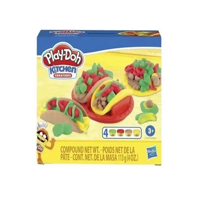 Massinha Play-Doh Tacos Diversos - 113 g - Com acessórios