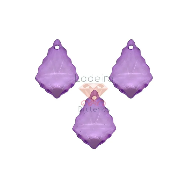PONTEIRA BACALHAU TRANSLUCIDA 15X22MM EM ACRILICO COM 500GR 050 - Roxo Claro 050