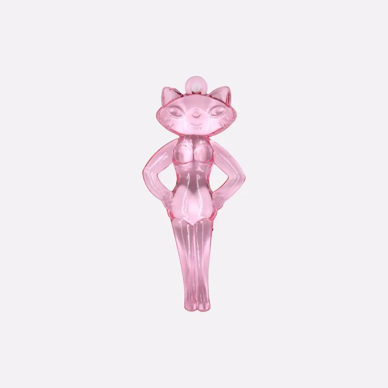 Pingente Mulher Gato 25X60mm Em Acrilico Com 500Gr 004 - Rosa 04
