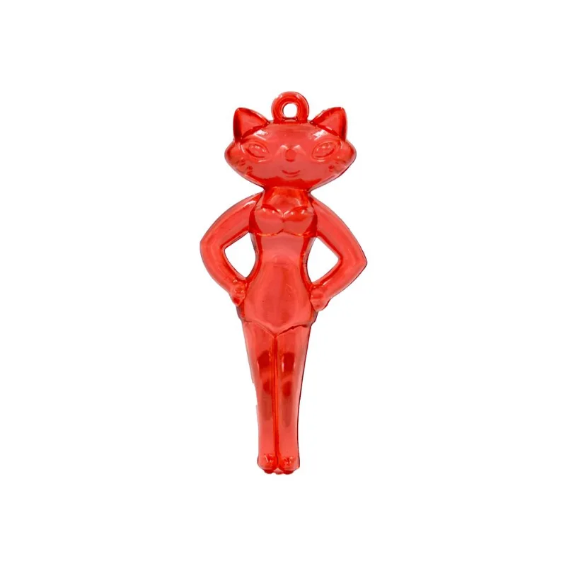 Pingente Mulher Gato 25X60mm Em Acrilico Com 500Gr 012 - Vermelho 12
