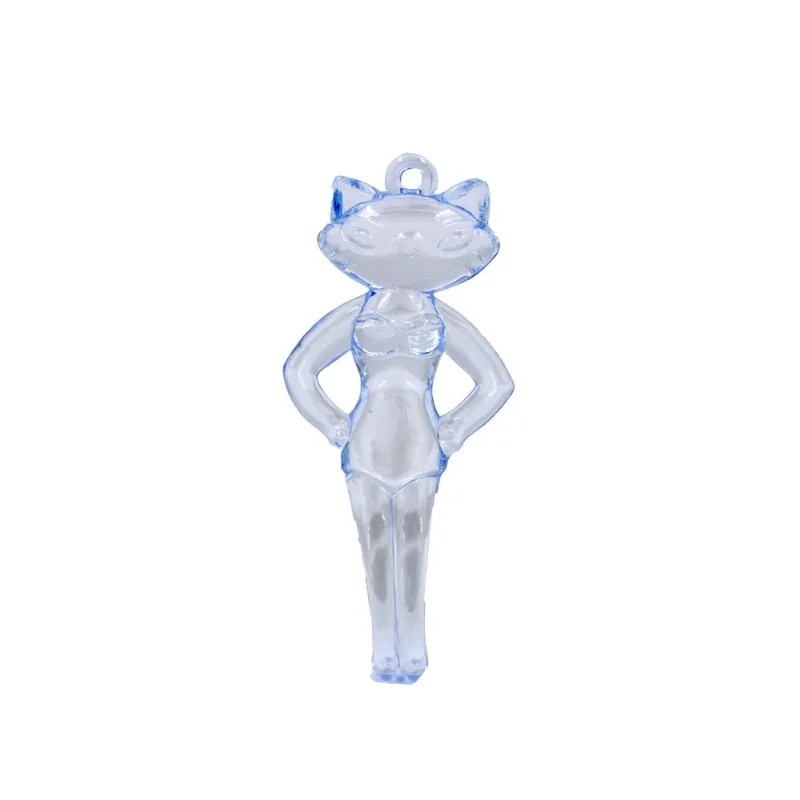 Pingente Mulher Gato 25X60mm Em Acrilico Com 500Gr 042 - Azul 42