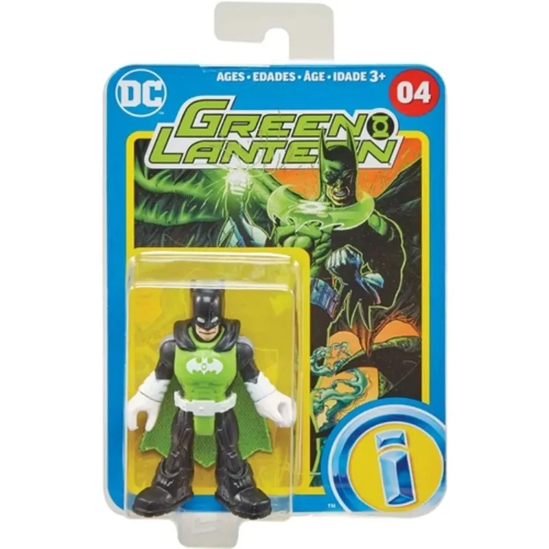Figura 10cm Imaginext Batman 80 Aniversário Green Lanter - Fisher Price GLF04/GLF00