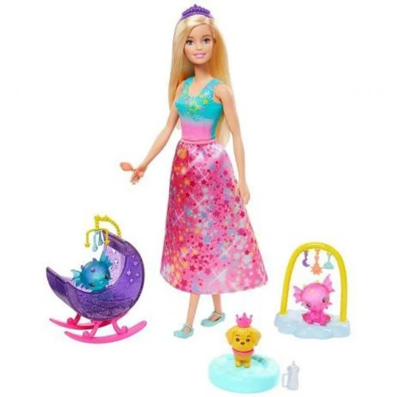 Barbie Dreamtopia Dia de pet Babá de Dragões Mattel