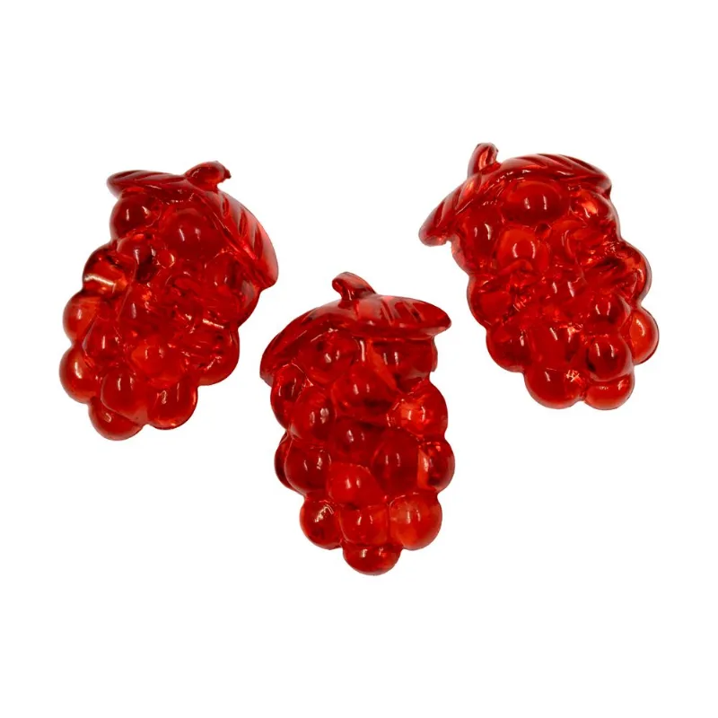 ENTREMEIO UVA 30X20MM EM ACRÍLICO COM 500G 618 - Vermelho