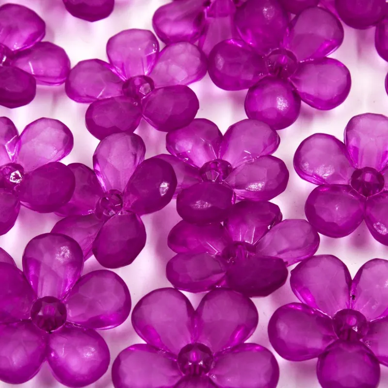 Flor Transparente Aberta Acríclica 30Mm 048 - Lilas 048