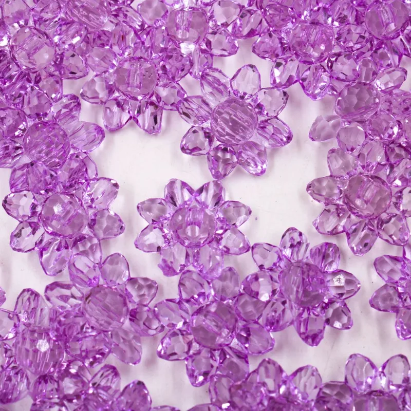 Botao Margarida 30Mm Em Acrilico Com 500Gr 048 - Lilas 048