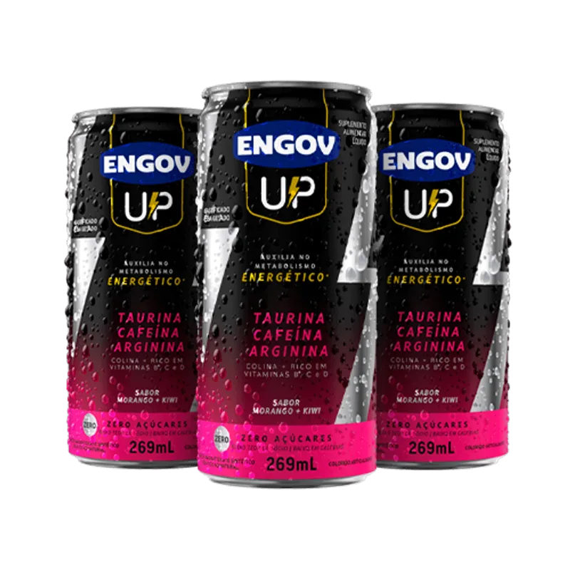 Kit Engov Up Morango e Kiwi 03 Unidades 269ml