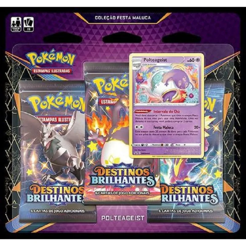 Jogo de Cartas e Baralho EE4.5 Blister Triplo Polteiagest 19 cartas Copag Pokémon Pokémon EE4.5 Blister Triplo Polteiagest - Copag 87392