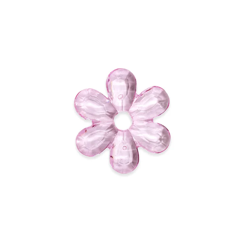 Entremeio Flor 55Mm Em Acrílico Com 500G 213 - Rosa