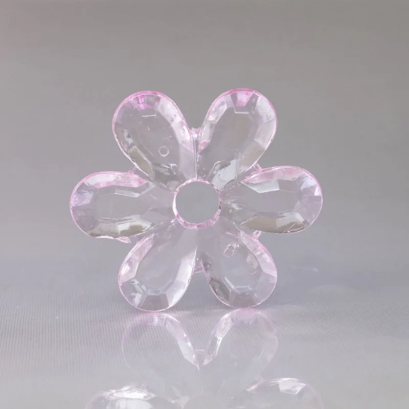 Entremeio Flor 55Mm Em Acrílico Com 500G 217 - Rosa Bebe