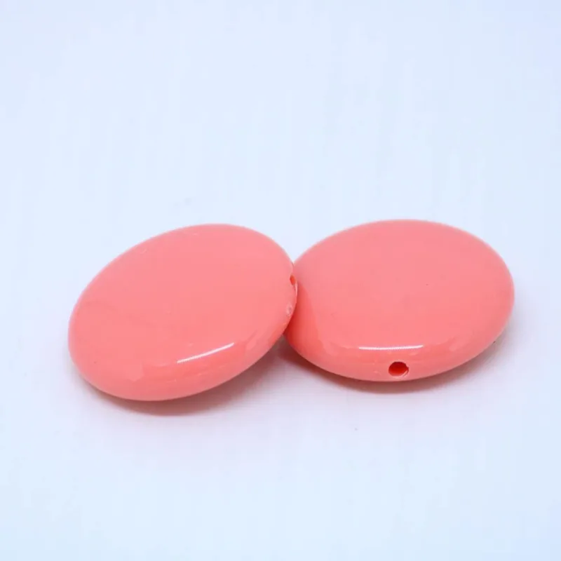 PASTILHA REDONDA PASSANTE 24MM EM ACRILICO COM 500GR 210 - Salmon