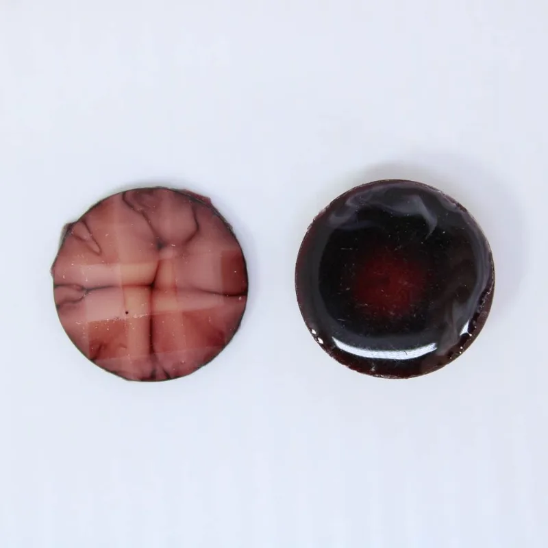 CHATON PARA COLAGEM REDONDO SEXTAVADO 16MM EM RESINA 250GR Pe014 - Rose Escuro