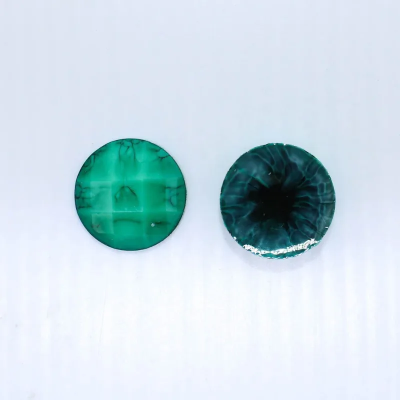CHATON PARA COLAGEM REDONDO SEXTAVADO 16MM EM RESINA 250GR 017 - Verde Escuro